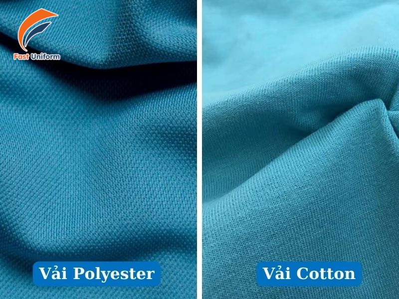 Quan sát độ bóng, bề mặt sợi giúp nhận biết sơ bộ vải thun cotton và polyester